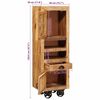 vidaXL Highboard με συρτάρι Καφέ 40 x 30 x 120.5 εκ. Μασίφ ξύλο μάνγκο