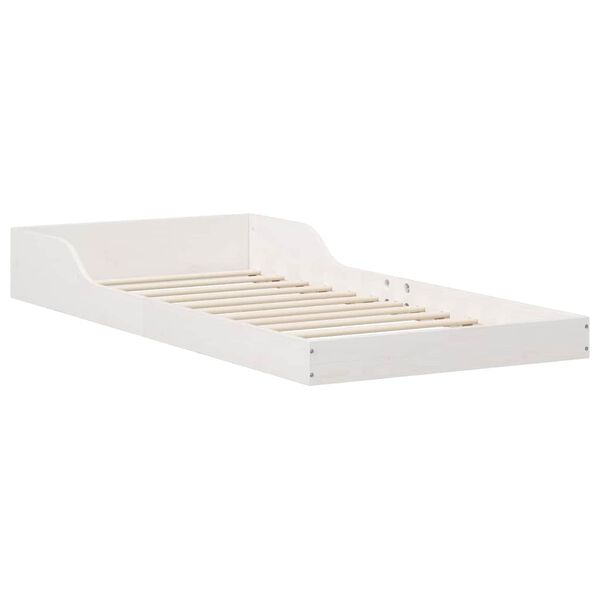 vidaXL Σκελετός Κρεβατιού Λευκό 90 x 200 cm Μασίφ ξύλο πεύκου