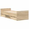 vidaXL Πλαίσιο Κρεβατιού με Κεφαλάρι/Ποδαρικό Sonoma Δρυς 75 x 190 εκ.