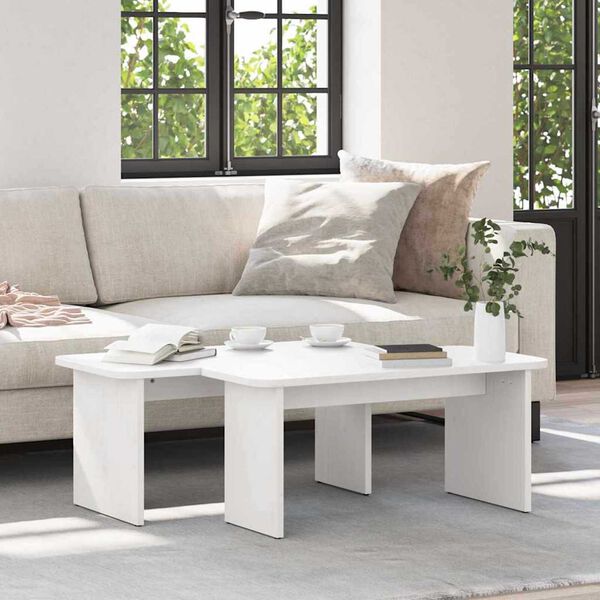 vidaXL Τραπεζάκι σαλονιού 2 pcs Λευκό 100 x 69 x 35.5 εκατοστά
