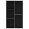 vidaXL Ραφιέρα / Βιβλιοθήκη Μαύρη 50 x 25 x 80 εκ. από Επεξ. Ξύλο