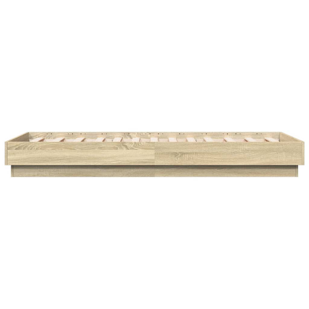 vidaXL Πλαίσιο Κρεβατιού Χωρ. Στρώμα Sonoma Δρυς 75x190εκ Επεξ. Ξύλο