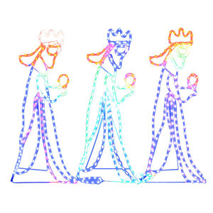 vidaXL Φιγούρα 3 Βασιλιάδες Χριστουγεννιάτικη με 504 LED 99,5x45,5 εκ.