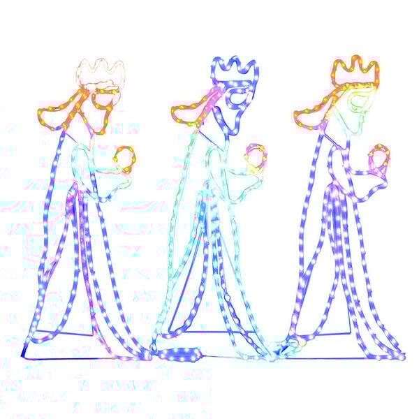 vidaXL Φιγούρα 3 Βασιλιάδες Χριστουγεννιάτικη με 504 LED 99,5x45,5 εκ.