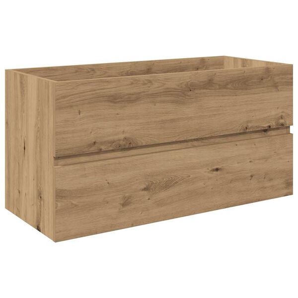 vidaXL Έπιπλο νεροχύτη με ενσωματωμένη λεκάνη και βρύση Artisan Oak