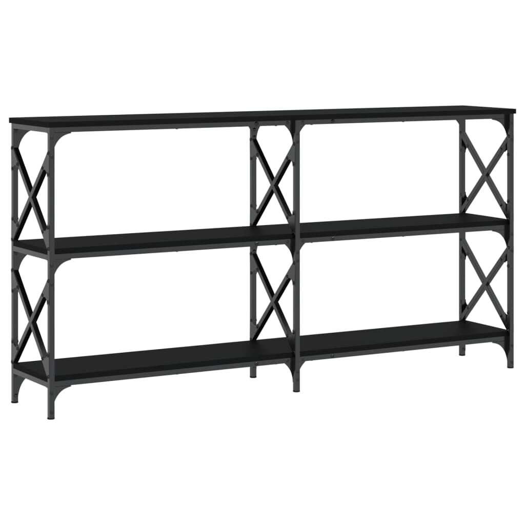 vidaXL Τραπέζι Κονσόλα Μαύρο 156x28x80,5 εκ. Επεξεργασμένο Ξύλο