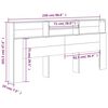 vidaXL Κεφαλάρι Με Αποθηκευτικό Χώρο Μαύρο 220 x 19 x 103,5 εκ.