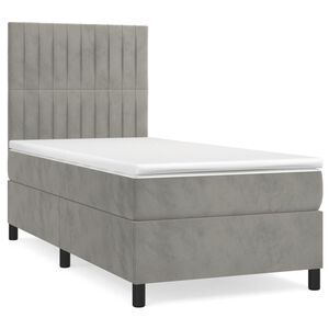 vidaXL &Kappa;&rho;&epsilon;&beta;ά&tau;&iota; Boxspring &mu;&epsilon; &Sigma;&tau;&rho;ώ&mu;&alpha; &Alpha;&nu;&omicron;&iota;&chi;&tau;ό &Gamma;&kappa;&rho;&iota; 90x190 &epsilon;&kappa;. &Beta;&epsilon;&lambda;&omicron;ύ&delta;&iota;&nu;&omicron;