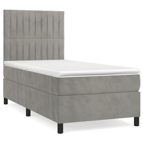 vidaXL &Kappa;&rho;&epsilon;&beta;ά&tau;&iota; Boxspring &mu;&epsilon; &Sigma;&tau;&rho;ώ&mu;&alpha; &Alpha;&nu;&omicron;&iota;&chi;&tau;ό &Gamma;&kappa;&rho;&iota; 90x190 &epsilon;&kappa;. &Beta;&epsilon;&lambda;&omicron;ύ&delta;&iota;&nu;&omicron;
