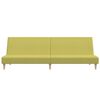 vidaXL Καναπές Κρεβάτι Διθέσιος με Υποπόδιο Πράσινος Υφασμάτινος