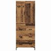 vidaXL Highboard με συρτάρι 2 pcs Παλιό Ξύλο Επεξεργασμένο ξύλο