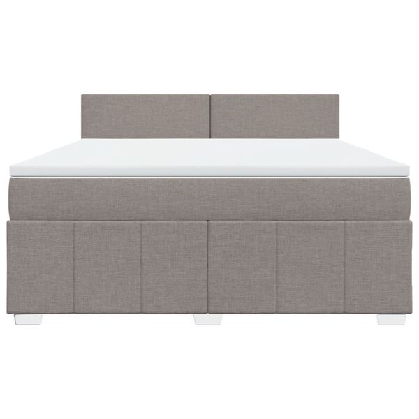 vidaXL &Kappa;&rho;&epsilon;&beta;ά&tau;&iota; Boxspring &mu;&epsilon; &Sigma;&tau;&rho;ώ&mu;&alpha; Taupe 180x200 &epsilon;&kappa;. &Upsilon;&phi;&alpha;&sigma;&mu;ά&tau;&iota;&nu;&omicron;