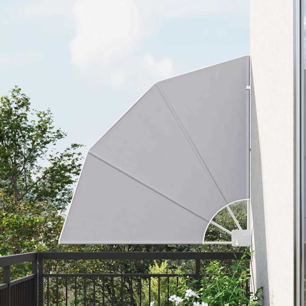 vidaXL Αδιάφανο σκίαστρο μπαλκονιού Γκρι 115 x 115 εκ ύφασμα