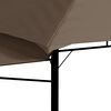 vidaXL Κιόσκι με 2 Επεκτεινόμενες Οροφές Taupe 3x3x2,75 μ. 180 γρ/μ²