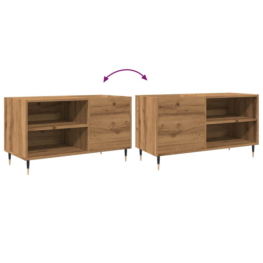 ντουλάπι δίσκων vidaXL Δρυς τεχνίτης 84,5x38x48 cm Κατασκευασμένο ξύλο