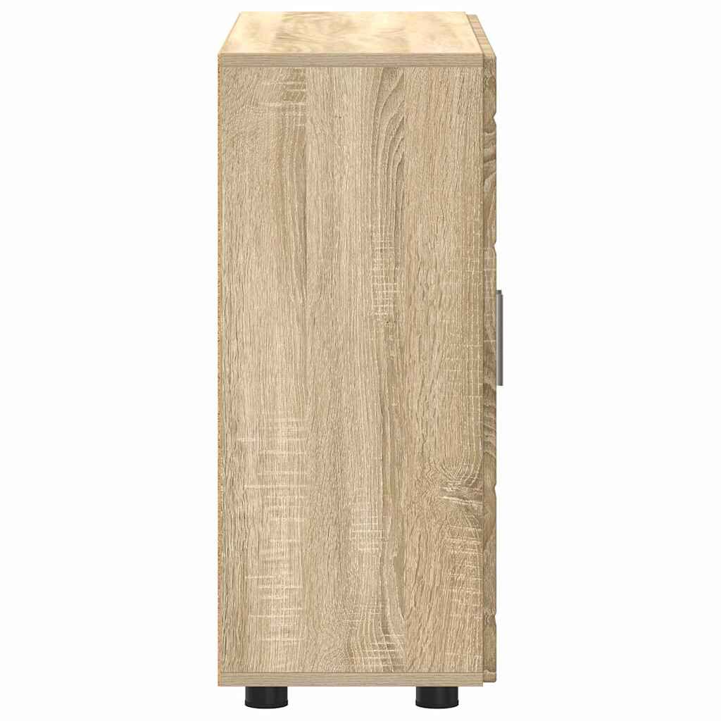 vidaXL Πλαϊνό γραφείο με ράφι με πόρτα Sonoma Δρυς 55.5 x 29 x 100 εκ