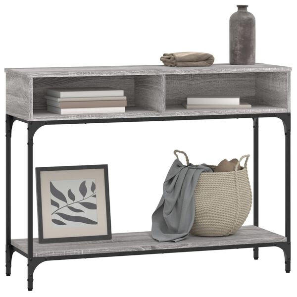 vidaXL Τραπέζι Κονσόλα Γκρι Sonoma 100x30,5x75 εκ. Επεξεργασμένο Ξύλο