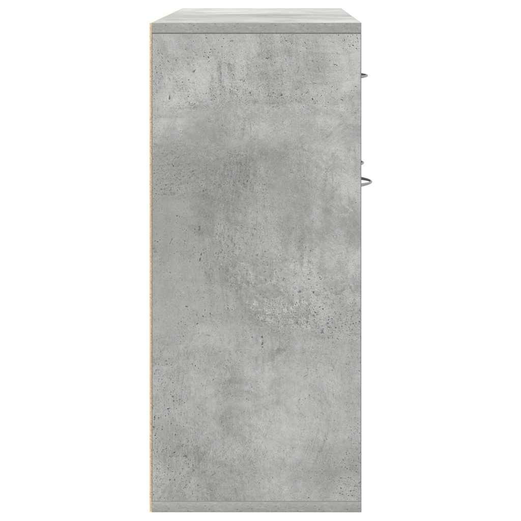 vidaXL Μπουφές Γκρι του Σκυροδέματος 88 x 30 x 70 εκ. από Επεξ. Ξύλο