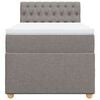 vidaXL Κρεβάτι Boxspring με Στρώμα Taupe 80x200 εκ. Υφασμάτινο