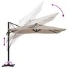 vidaXL Ρώμη Ομπρέλα Taupe 286 x 285 x 270 εκ Αλουμίνιο και Πολυεστέρας