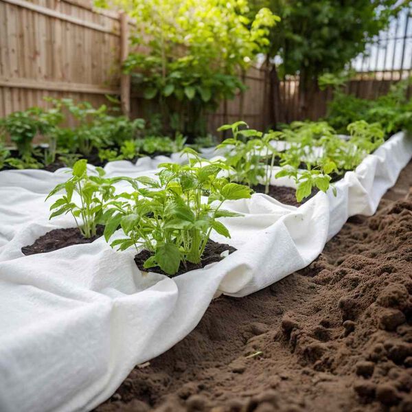 vidaXL Μεμβράνη με Γεωύφασμα Λευκή 1 x 150 μ. Πολυεστερικές Ίνες