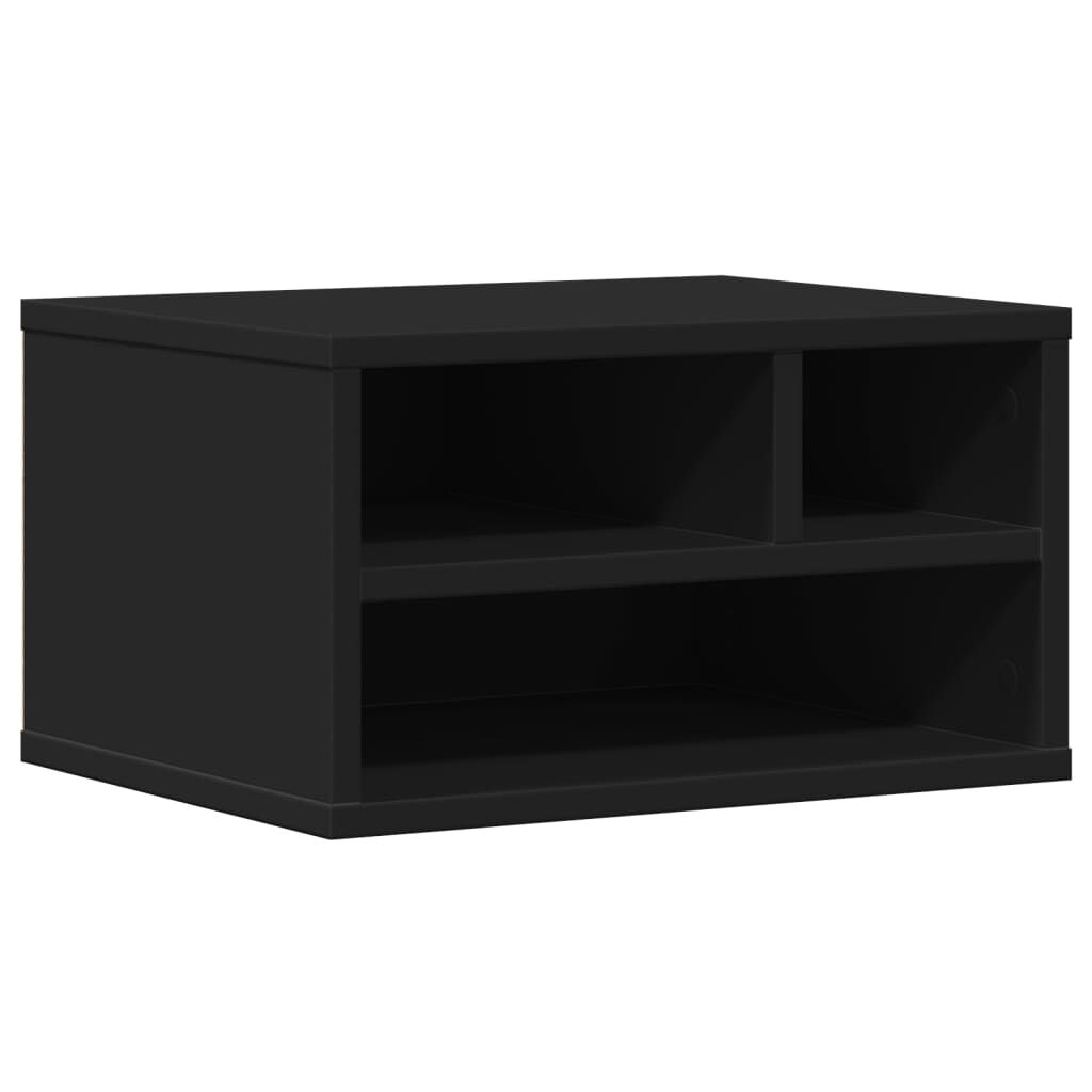 vidaXL Βάση Εκτυπωτή Μαύρη 40x32x22,5 εκ. από Επεξεργασμένο Ξύλο
