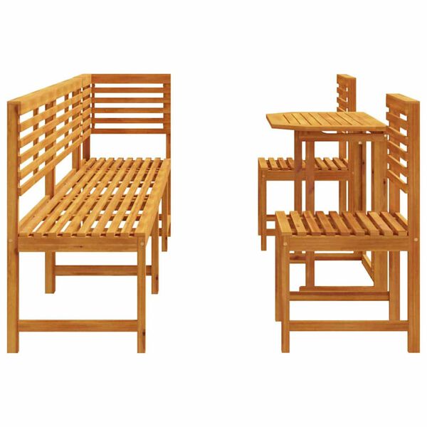 vidaXL Σετ Μπιστρό Κήπου 6 pcs Καφέ Μασίφ ξύλο ακακίας