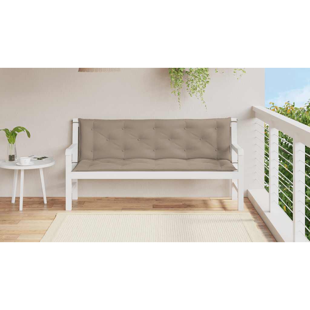 vidaXL Μαξιλάρι Πάγκου Κήπου Taupe 150x(50+50)x7 εκ. Ύφασμα Oxford