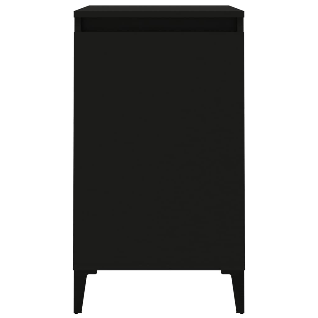 vidaXL Κομοδίνα 2 τεμ. Μαύρα 40 x 35 x 70 εκ. από Επεξεργασμένο Ξύλο