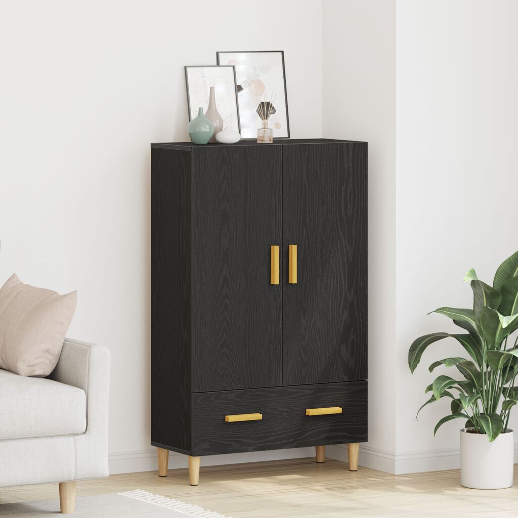 vidaXL Υψηλός ντουλάπι σε Μαύρη Δρυς, 70x31x115 εκ, Φτιαγμένο από Επεξεργασμένο Ξύλο