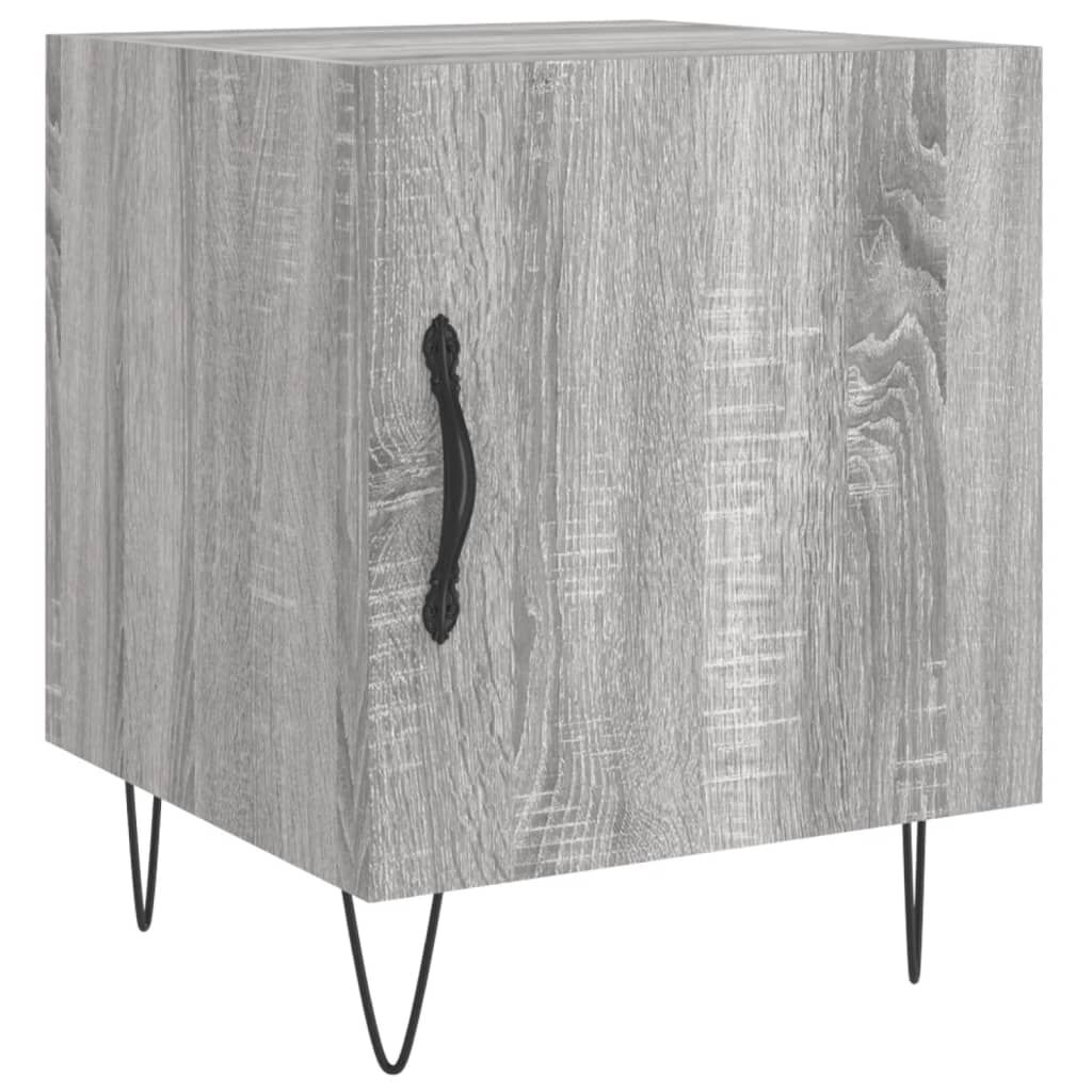 vidaXL Κομοδίνα 2 τεμ. Γκρι Sonoma 40 x 40 x 50 εκ. από Επεξεργ. Ξύλο