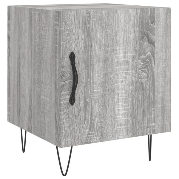 vidaXL Κομοδίνα 2 τεμ. Γκρι Sonoma 40 x 40 x 50 εκ. από Επεξεργ. Ξύλο