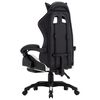 vidaXL Καρέκλα Racing με Υποπόδιο Λευκή/Μαύρη από Συνθετικό Δέρμα