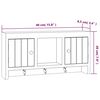 vidaXL Κλειδοθήκη Λευκή 40x8,5x20 εκ. από Επεξεργασμένο Ξύλο & Ατσάλι