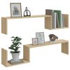 vidaXL Ραφιέρες Τοίχου 2 τεμ Sonoma Δρυς 100 x 15 x 50 εκ. Επεξ. Ξύλο