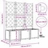 vidaXL Ζαρντινιέρες κήπου Ανοιχτό γκρι 120 x 40 x 142 cm Ατσάλι