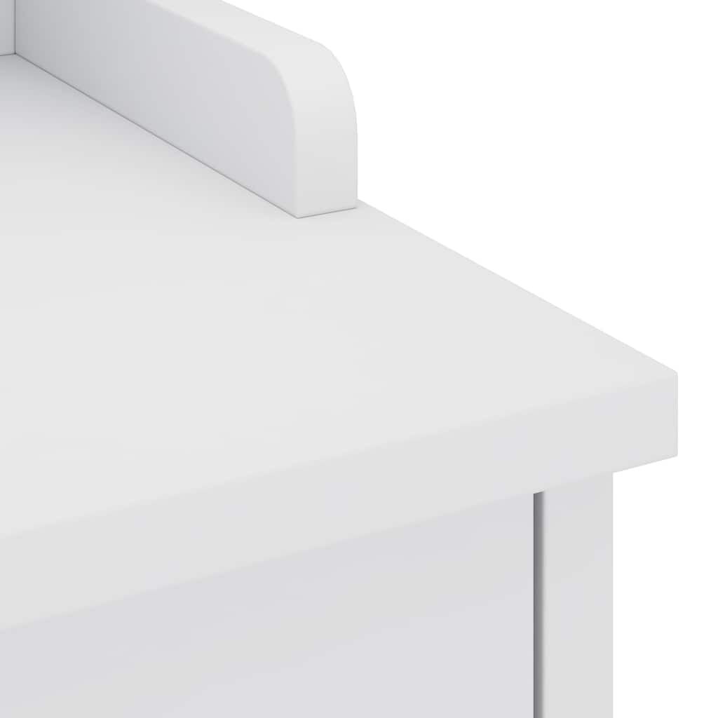 vidaXL Πάγκος διαδρόμου "SANDNES" Λευκό 45x40x50 εκ. Πεύκο μασίφ ξύλο