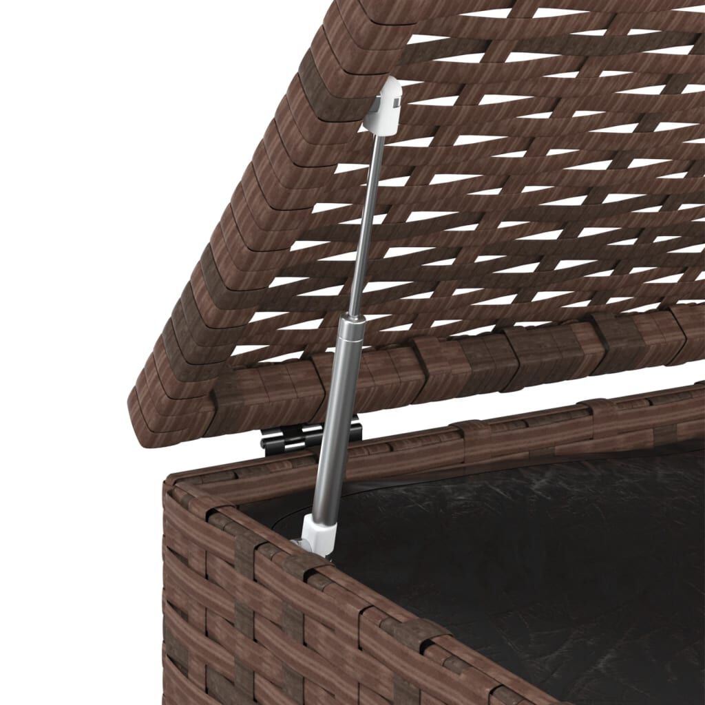 vidaXL Κουτί Μαξιλαριού Κήπου Καφέ 100x49x103,5 εκ. Ρατάν Πολυαιθ.