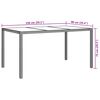 vidaXL Τραπέζι Κήπου για Φαγητό Λευκό 150 x 90 x 75 cm Πολυ ράταν
