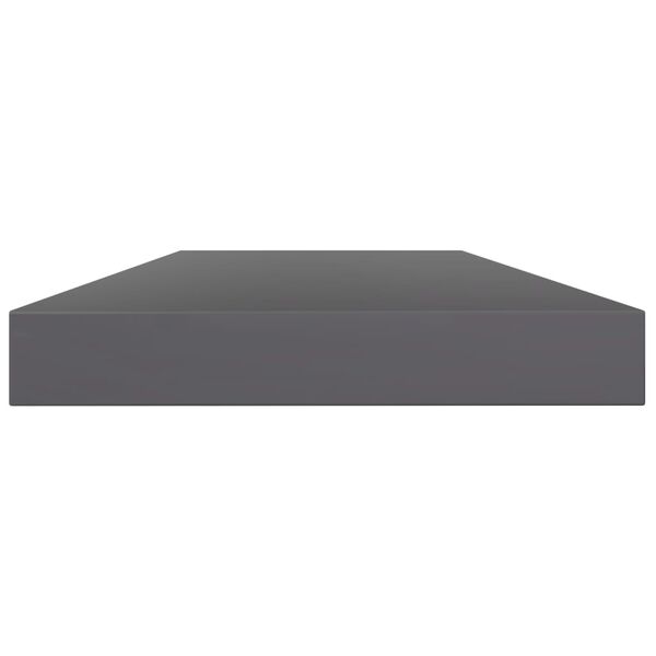 vidaXL Ράφια Βιβλιοθήκης 4 τεμ. Γυαλ. Γκρι 40x10x1,5 εκ. Μοριοσανίδα