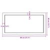 vidaXL Ράφι Τοίχου Ανοιχτό Καφέ 80x40x(2-6)εκ. Επεξ. Μασίφ Ξύλο Δρυός