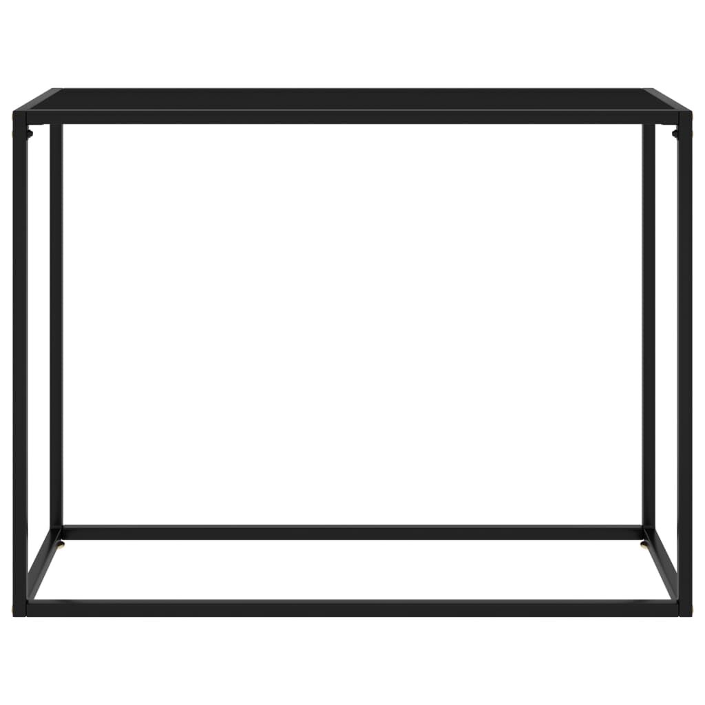 vidaXL Τραπέζι Κονσόλα Μαύρο 100 x 35 x 75 εκ. από Ψημένο Γυαλί