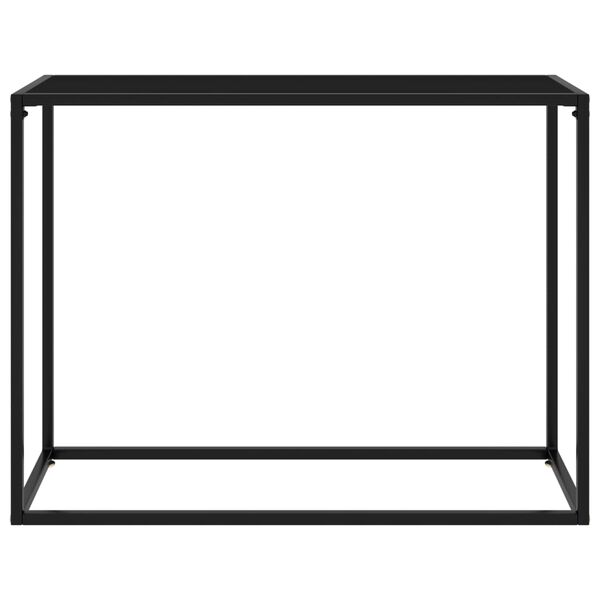 vidaXL Τραπέζι Κονσόλα Μαύρο 100 x 35 x 75 εκ. από Ψημένο Γυαλί