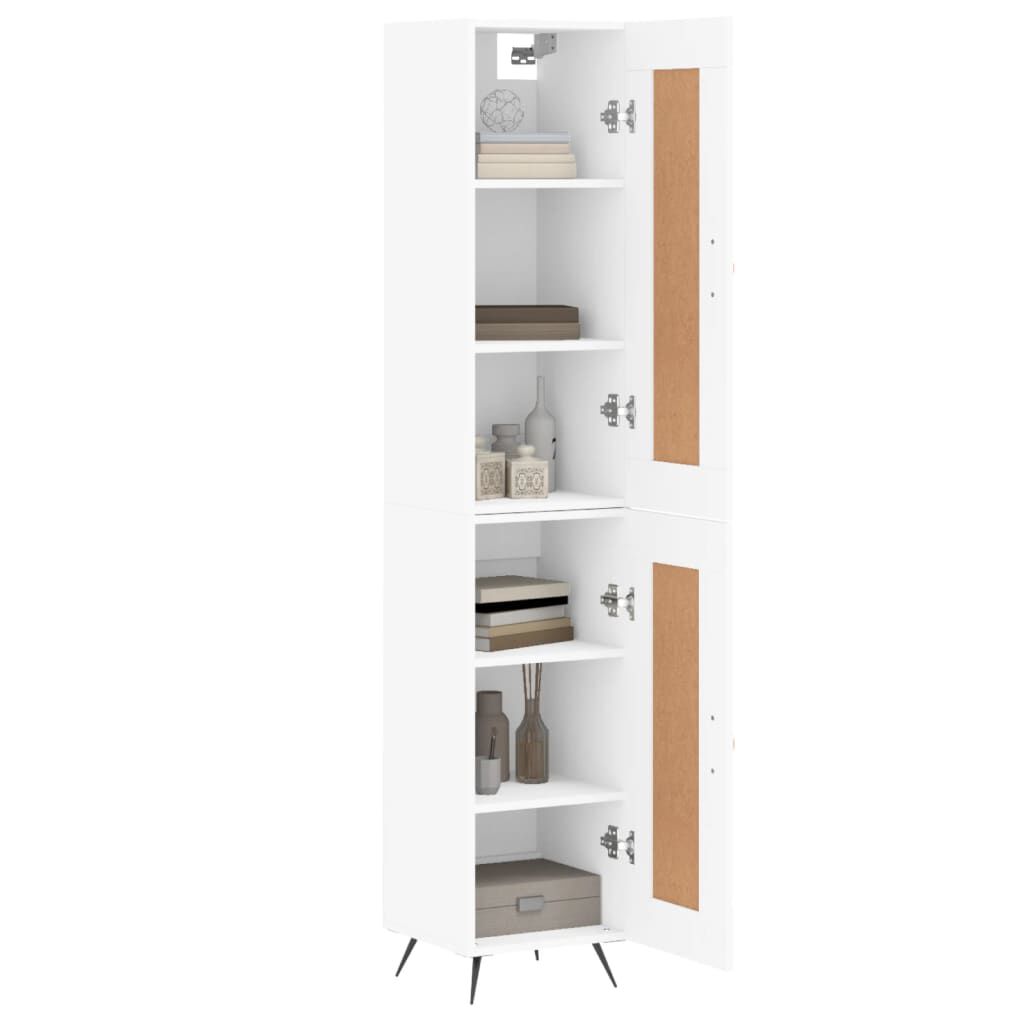 vidaXL Ντουλάπι Λευκό 34,5 x 34 x 180 εκ. από Επεξεργασμένο Ξύλο