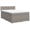 vidaXL &Kappa;&rho;&epsilon;&beta;ά&tau;&iota; Boxspring &mu;&epsilon; &Sigma;&tau;&rho;ώ&mu;&alpha; Taupe 140x200 &epsilon;&kappa;. &Upsilon;&phi;&alpha;&sigma;&mu;ά&tau;&iota;&nu;&omicron;
