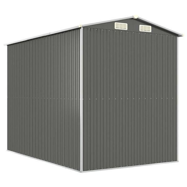 vidaXL Αποθήκη Κήπου Ανοιχτό γκρι 192x274x223 εκ. Γαλβανισμένο Ατσάλι