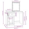 vidaXL Μπουντουάρ με LED Καπνιστή Δρυς 90x50x132,5 εκ. Επεξ. Ξύλο