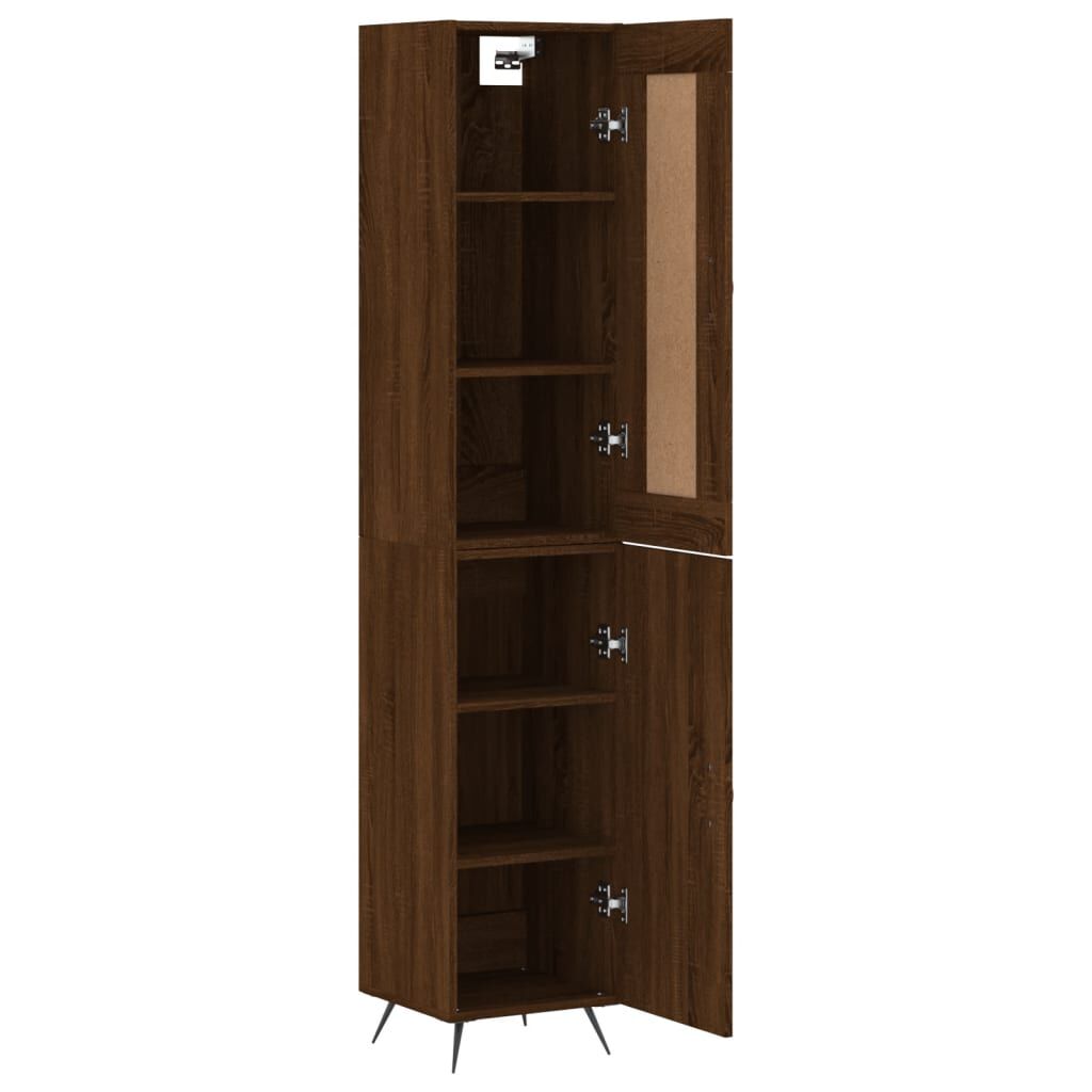 vidaXL Ντουλάπι Καφέ Δρυς 34,5 x 34 x 180 εκ. από Επεξεργασμένο Ξύλο