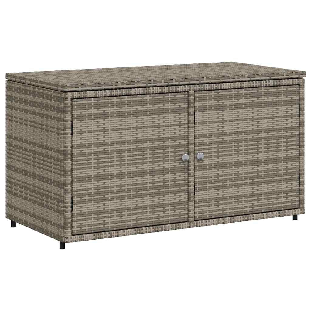 vidaXL Ντουλάπι Αποθήκευσης Κήπου Γκρι 110x55,5x60,5 εκ. Συνθ. Ρατάν