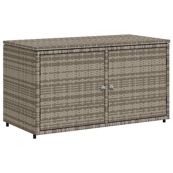vidaXL Ντουλάπι Αποθήκευσης Κήπου Γκρι 110x55,5x60,5 εκ. Συνθ. Ρατάν